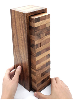 Board Games for Families and Kids with a Stacking Block Games of Tumbling Tower Game Classic Wood that Will Challenges Your Skills in Adult Kids and Family to Get Fun Day and Night