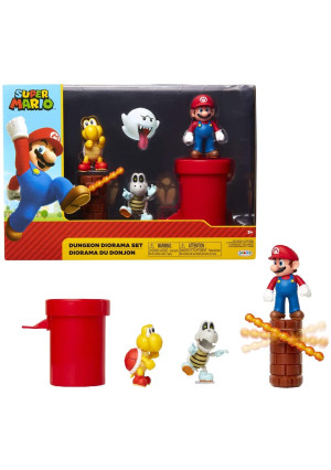 SUPER MARIO Nintendo Dungeon 2.5 Figure Multipack Diorama Set with Accessories