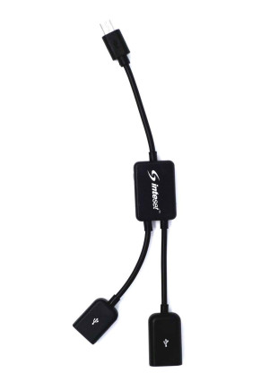 Inteset USB 2.0 and Micro USB OTG Y Cable for Controlling The F-TV Stick, Pendent, or Cube, Supports Wireless Keyboards and The Inteset IReTV for Universal Remote Control. (IReTV not Included)