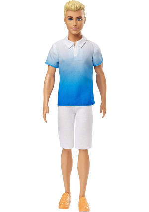 Barbie Ken Fashionistas Doll, Wearing Blue Ombre Shirt, for 3 to 8 Year Olds