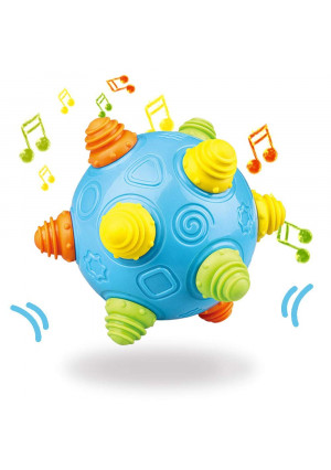 Baby Music Shake Dancing Ball Toy, BPA Free Bouncing Sensory Developmental Ball for Boys and Girls