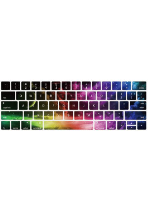 Funut MacBook Keyboard Cover for 2016-2018 Pro 13 Pro 15 Inch with Touch Bar, Washable Silicone Keyboard Skin for Pro 13 (A1706 A1989) and Pro 15 (A1707 A1990) with Touch Bar - Nebula