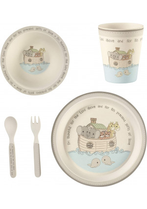 Precious Moments 5 Noah's Ark Gift Mealtime Feeding Set, One Size, Multi