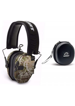 Walkers Razor Slim Electronic Shooting Hearing Protection Muff (Sound Amplification and Suppression) with Protective Case