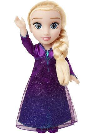 Disney Frozen 2 Elsa Musical Doll Sings Into the Unknown - Features 14 Film Phrases - Dress Lights Up - Ages 3+, 14 In