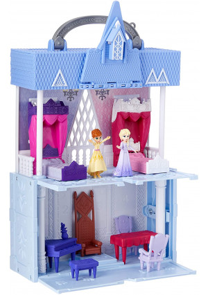Disney Frozen Pop Adventures Arendelle Castle Playset with Handle, Including Elsa Doll, Anna Doll, and 7 Accessories - Toy for Kids Ages 3 and Up