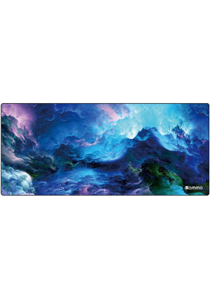 Large Gaming Mouse Pad/Mat Extended Computer Mouse Pad Large Desk Pad XXL Big Office Desk Mouse Mat/Pad with Waterproof Surface-Optimized Gaming Surface,35.415.70.8(XXL-044, Blue Clouds)