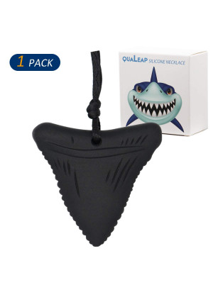 Shark Tooth Chew Necklace for Kids, Boys or Girls - Sensory Oral Motor Aids Teether Toys for Autism, ADHD, Baby Nursing or Special Needs- Reduces Chewing Biting Fidgeting for Kids Adult Chewers