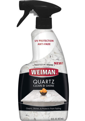 Weiman Quartz Countertop Cleaner and Polish - Clean and Shine Your Quartz Countertops Islands and Stone Surfaces with UV Protection