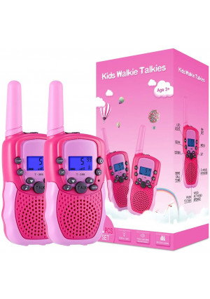 Selieve Toys for 3-12 Year Old Girls, Walkie Talkies for Kids 22 Channels 2 Way Radio Toy with Backlit LCD Flashlight, 3 Miles Range for Outside, Camping, Hiking