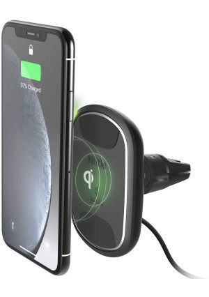 iOttie iTap 2 Wireless Magnetic Qi Wireless Charging Air Vent Mount || Compatible with IPhone XS XR X Max Samsung S10 S9 + Smartphones | + Dual Car Charger