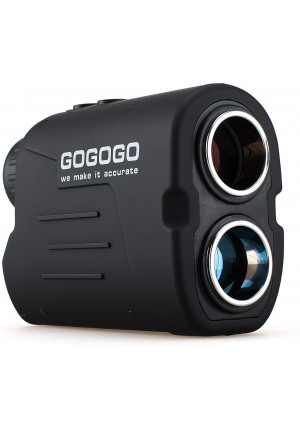 Gogogo Sport Laser Golf/Hunting Rangefinder, 6X Magnification Clear View 650/900 Yards Laser Range Finder, Accurate Scan, Slope Function, Pin-Seeker and Flag-Lock and Vibration, Easy-to-Use Range Finder