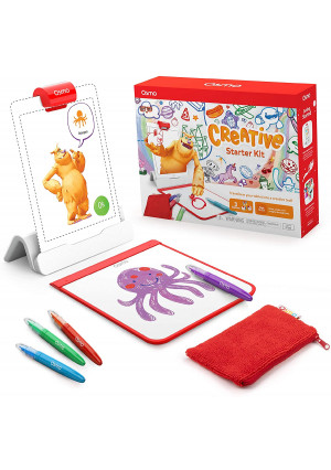 Osmo - Creative Starter Kit for iPad - Ages 5-10 - Creative Drawing and Problem Solving/Early Physics - STEM - (Osmo Base Included)