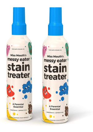 Miss Mouth's Messy Eater Baby Stain Remover Spray Kids Stain Remover Non Toxic Stain Treater (120ml, 4 oz Spray Bottles) | 2 Pack