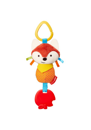 Skip Hop Bandana Buddies Baby Activity Chime and Teether Stroller Toy, Fox