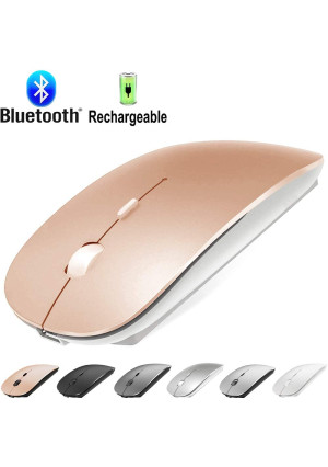 Bluetooth Mouse for MacBook pro/MacBook air/Laptop/iMac/ipad, Wireless Mouse for MacBook pro MacBook Air/iMac/Laptop/Notebook/pc(Bluetooth Mouse/Rose Gold)