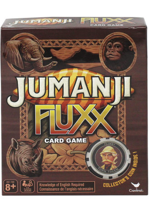 Jumanji Fluxx Card Game with Collector's Coin