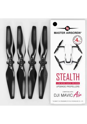 Master Airscrew Upgrade Propellers for DJI Mavic AIR in Black - x4 in Set