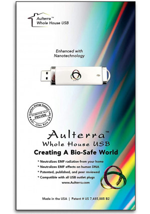 Aulterra EMF Home Protection Anti Radiation USB for Whole House Protection to Neutralize Harmful Incoherent EMF Frequencies Including 5G