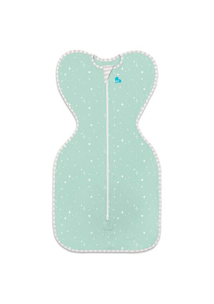 Love To Dream Swaddle UP Lite, Mint Stars, Small, 8-13 lbs, Allow Baby to Sleep in Their Preferred arms up Position for Self-Soothing, Snug fit Calms Startle Reflex