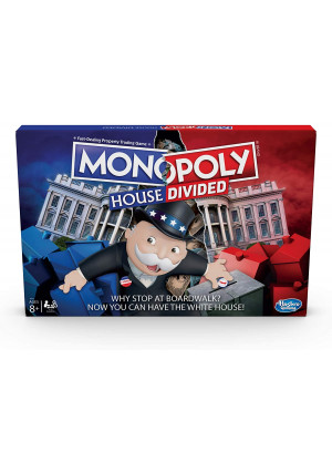Monopoly House Divided Board Game: Elections and White House Themed Game; Board Game for Families and Kids Ages 8 and Up
