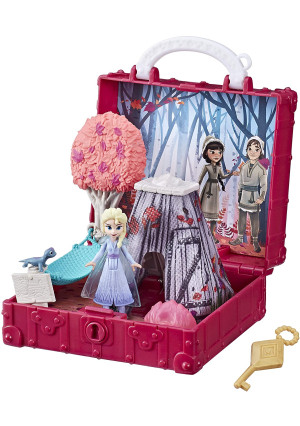 Disney Frozen Pop Adventures Enchanted Forest Set Pop-Up Playset with Handle, Including Elsa Doll, Toy Inspired 2 Movie