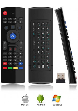 Air Mouse for Android tv Box, Gimibox MX3 Pro Wireless Keyboard 2.4G Smart TV Remote with Motion Sensing Game Handle Android Remote Control for Android TV Box/PC/Smart TV/Projector/HTPC/All-in-one PC/