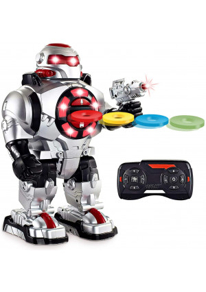 Latest 2019 Model RoboShooter Remote Control Robot Toy For Boys and Girls Aged 5 6 7 8 9 And Up, Toy Robot For Kids Now With Voice Recording  RC Robot For 5+ Year Olds - Fires Disks, Dancing and Talks