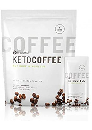 It works Keto Coffee KetoCoffee 15 Individual Servings Per Bag, 15.31 Grams Proprietary Ketogenic Blend New Formula!