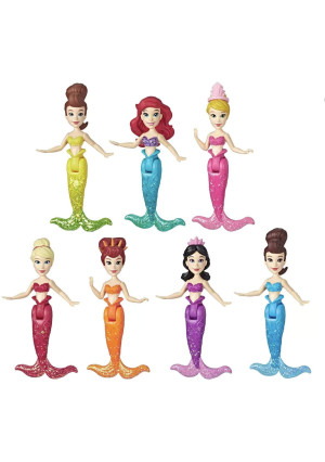 Disney Princess Ariel and Sisters Dolls Mermaid Dolls - 7Pk