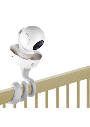 iTODOS Baby Monitor Mount for Motorola Baby Monitor, Arlo Baby Monitor and Most Universal Monitors Camera with 1/4 Threaded Hole, Versatile Twist Mount Without Tools or Wall Damage - Gray