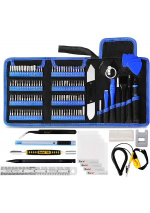 Kaisi 136 in 1 Electronics Repair Tool Kit Professional Precision Screwdriver Set Magnetic Drive Kit with Portable Bag for Repair PC Computer, Laptop, Tablet, iPad, iPhone, Xbox, Game Console and more