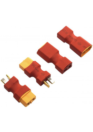 2Pairs Mirthobby No Wires XT60 XT-60 Plug to Deans T-Plug Female Male Adapter Wireless Connector for RC FPV Drone Car Lipo NiMH Battery Charger ESC