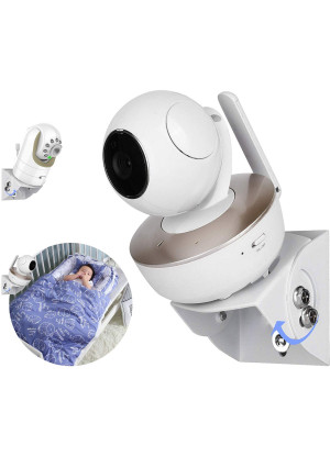 Universal Adjustable Angle Wall Mount Shelf for Baby Monitor Camera, Angle Mounting Brackets, Fits Arlo, Motorola, Infant Optics DXR-8, HelloBaby, and Most Baby Monitor Camera