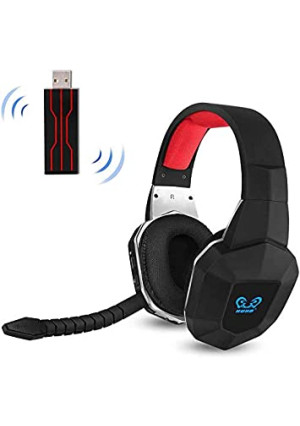 PS4 Wireless Gaming Headset USB for PC Computer Nintendo Switch PS4 Slim with Virtual 7.1 Surround Sound and Stereo Over Ear