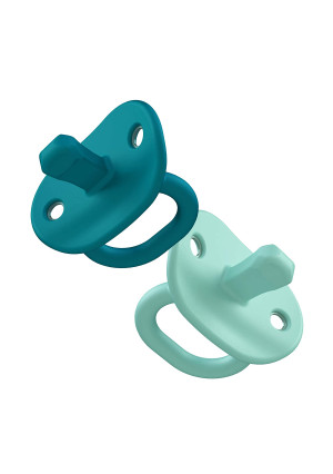 Boon Jewl Orthodontic Silicone Stage N Pacifier, Blue, (Pack of 2)