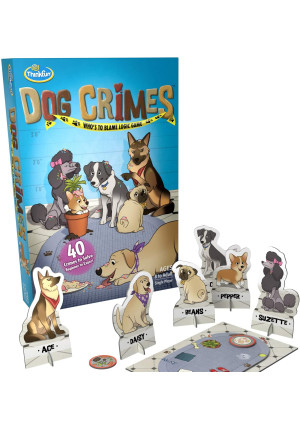 ThinkFun Dog Crimes Logic Game and Brainteaser for Boys and Girls Age 8 and Up - A Smart Game with a Fun Theme and Hilarious Artwork