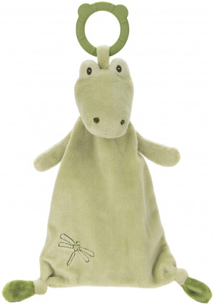 GUND Baby Baby Toothpick Ensley Alligator Teether Lovey Plush Stuffed Animal and Security Blanket, Green, 13"