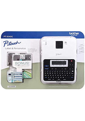 Brother P-Touch Label Maker PT-2040C with Additional Two Tapes (TZe-131, TZe-231)