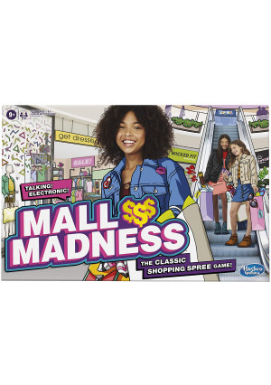 Mall Madness Game, Talking Electronic Shopping Spree Board Game for Kids Ages 9 and Up, for 2 to 4 Players