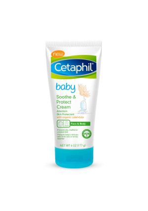 Cetaphil Baby Soothe and Protect Cream with Organic Calendula Prevents Dry, Chaffed or Cracked Skin