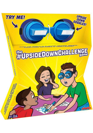 The UpsideDownChallenge Game for Kids and Family - Complete Fun Challenges with Upside Down Goggles - Hilarious Game for Game Night and Parties - Ages 8+