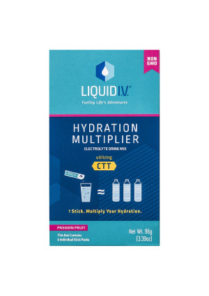 Liquid I.V. Hydration Multiplier Electrolyte Powder Supplement Drink Mix Passion Fruit