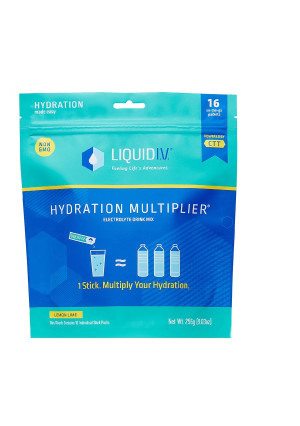 Liquid I.V. Hydration Multiplier Electrolyte Powder Supplement Drink Mix Lemon Lime