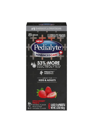 Pedialyte Electrolyte Powder Strawberry Freeze