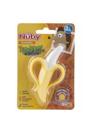 Nuby Nana Nubs Banana Massaging Toothbrush Yellow