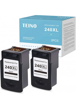 TEINO Remanufactured Ink Cartridges Replacement for Canon PG-240XL 240XL 240 use with Canon PIXMA TS5120 MG3620 MX532 MG3520 MX452 MX472 MX432 MG2120 MG3222 MG3220 MG3122 MX479 MX512 (Black, 2-Pack)