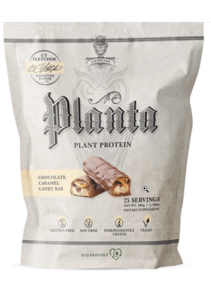 Ambrosia Planta - Premium Organic Plant-Based Protein | Vegan and Keto Friendly | Gourmet Flavors with No Bloating or Stomach Upset | Gluten and Soy Free | No Added Sugar | 25 Servings | Chocolate Caramel Candy Bar